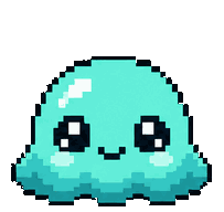 A teal slime