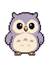 A lilac owl
